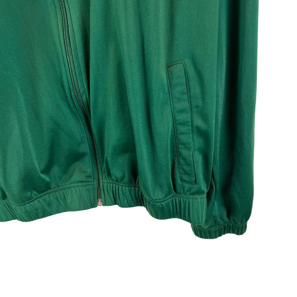 Nike Track Jacket Swoosh Logo Sportswear Full Zip Mock Neck Green Long Sleeve L - Picture 3 of 10